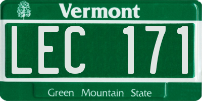 VT license plate LEC171