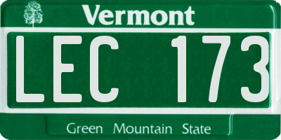 VT license plate LEC173