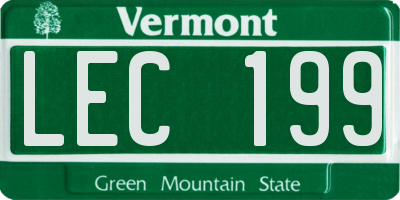 VT license plate LEC199