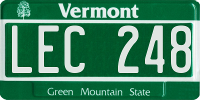 VT license plate LEC248