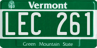 VT license plate LEC261