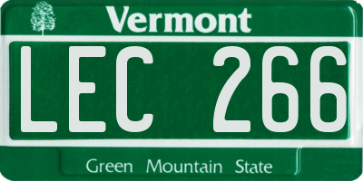 VT license plate LEC266