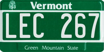 VT license plate LEC267