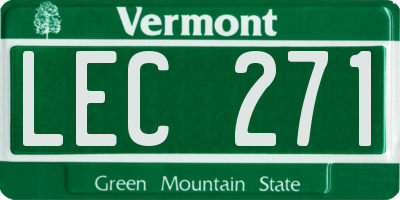 VT license plate LEC271