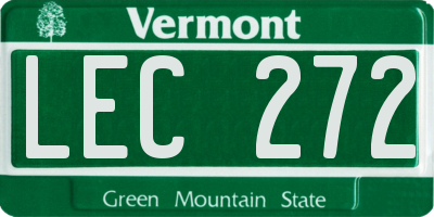 VT license plate LEC272