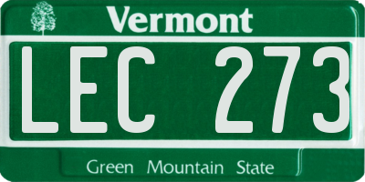 VT license plate LEC273