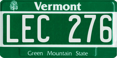 VT license plate LEC276