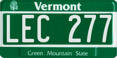 VT license plate LEC277