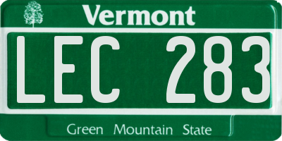 VT license plate LEC283