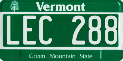 VT license plate LEC288