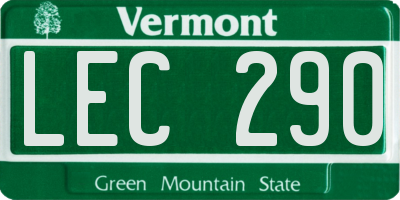 VT license plate LEC290