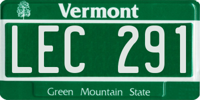 VT license plate LEC291