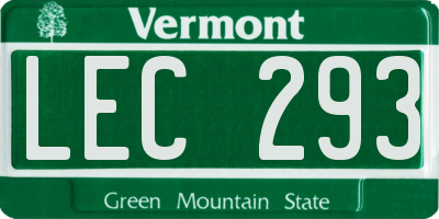 VT license plate LEC293
