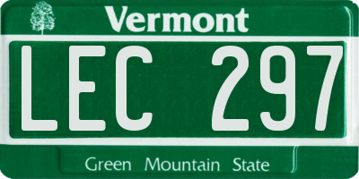 VT license plate LEC297