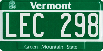 VT license plate LEC298