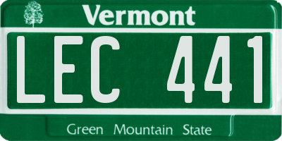 VT license plate LEC441