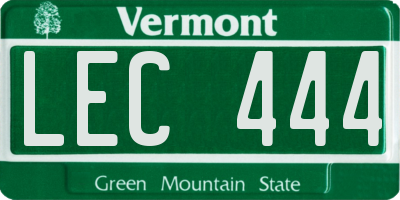 VT license plate LEC444