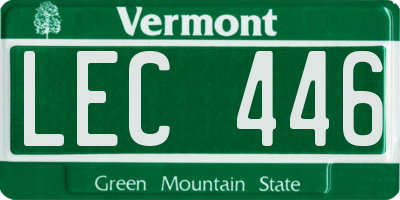 VT license plate LEC446
