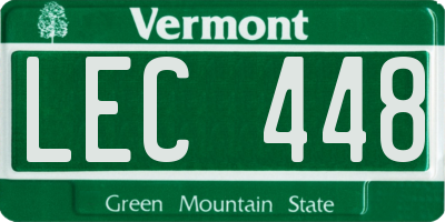 VT license plate LEC448