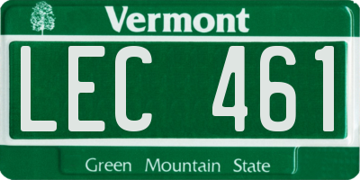VT license plate LEC461