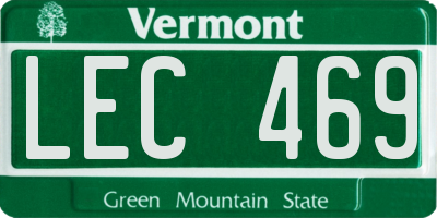 VT license plate LEC469