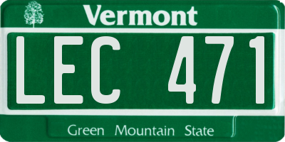 VT license plate LEC471