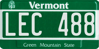 VT license plate LEC488