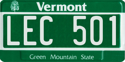 VT license plate LEC501