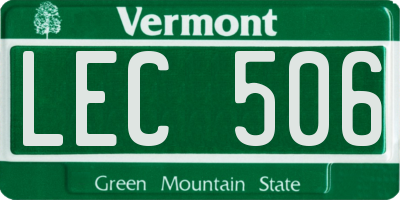 VT license plate LEC506