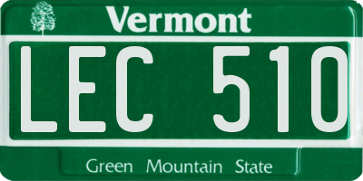 VT license plate LEC510