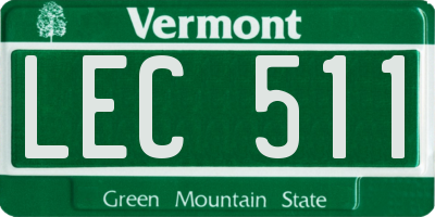 VT license plate LEC511