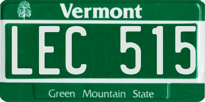 VT license plate LEC515
