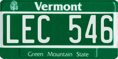 VT license plate LEC546