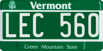 VT license plate LEC560
