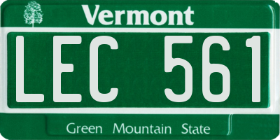 VT license plate LEC561