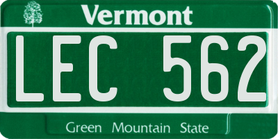 VT license plate LEC562