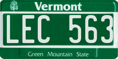 VT license plate LEC563