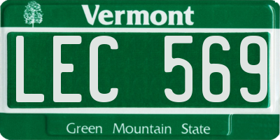 VT license plate LEC569