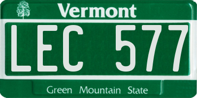 VT license plate LEC577