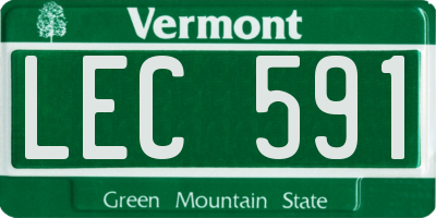 VT license plate LEC591