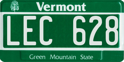 VT license plate LEC628