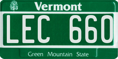 VT license plate LEC660