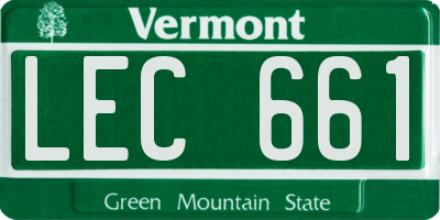 VT license plate LEC661