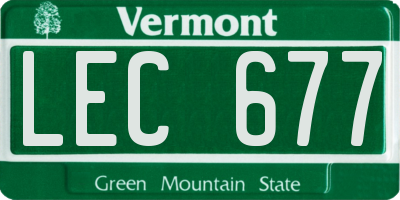 VT license plate LEC677