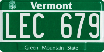 VT license plate LEC679