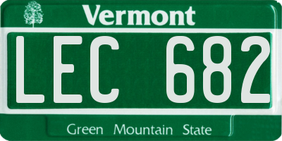 VT license plate LEC682