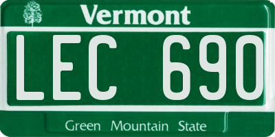VT license plate LEC690