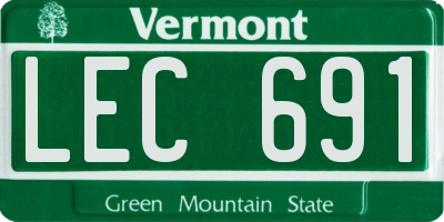 VT license plate LEC691