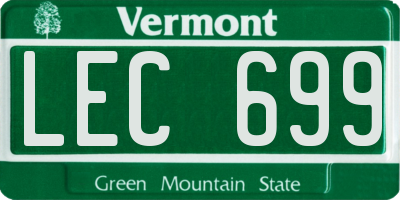 VT license plate LEC699