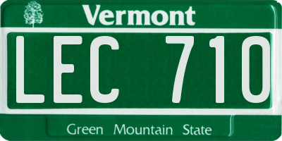 VT license plate LEC710